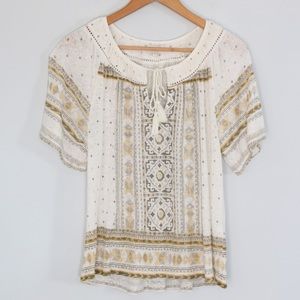Lucky Brand  tassels shirt/blouse